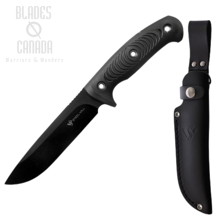 Steel Will Roamer R305 Fixed Blade Knife, D2 Black, TPE Black Handle, SMGR3051BK